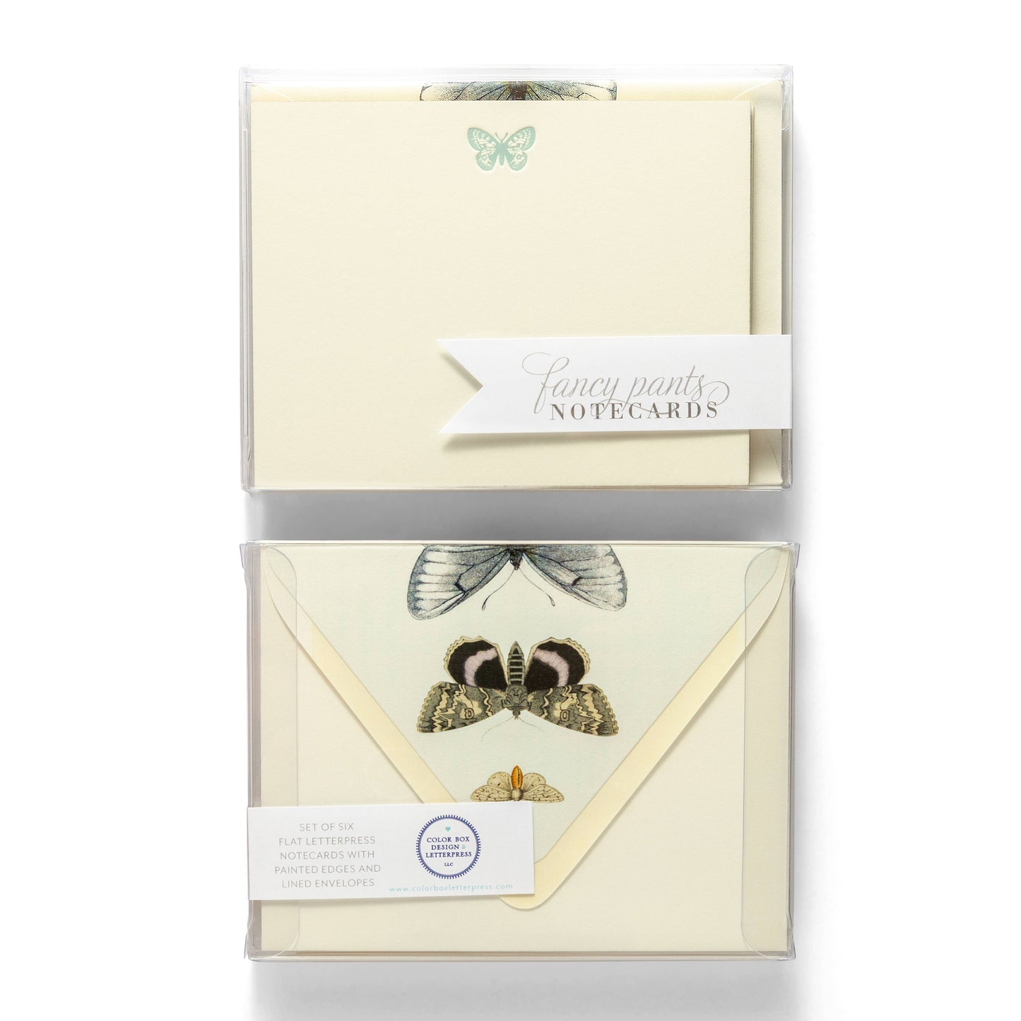 Butterfly Letterpress Flat Notecards