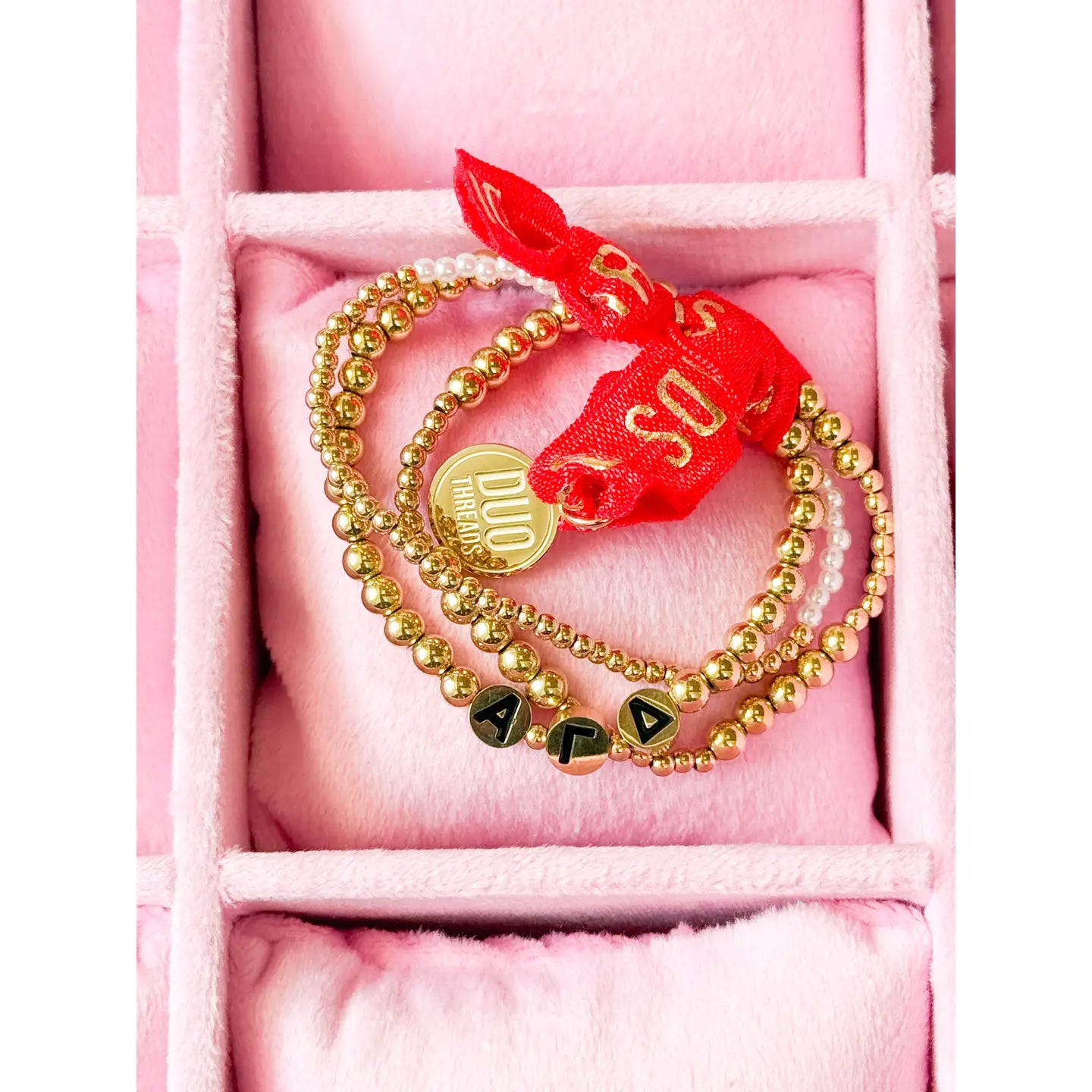 AGD Sorority Gold Stack Bracelet