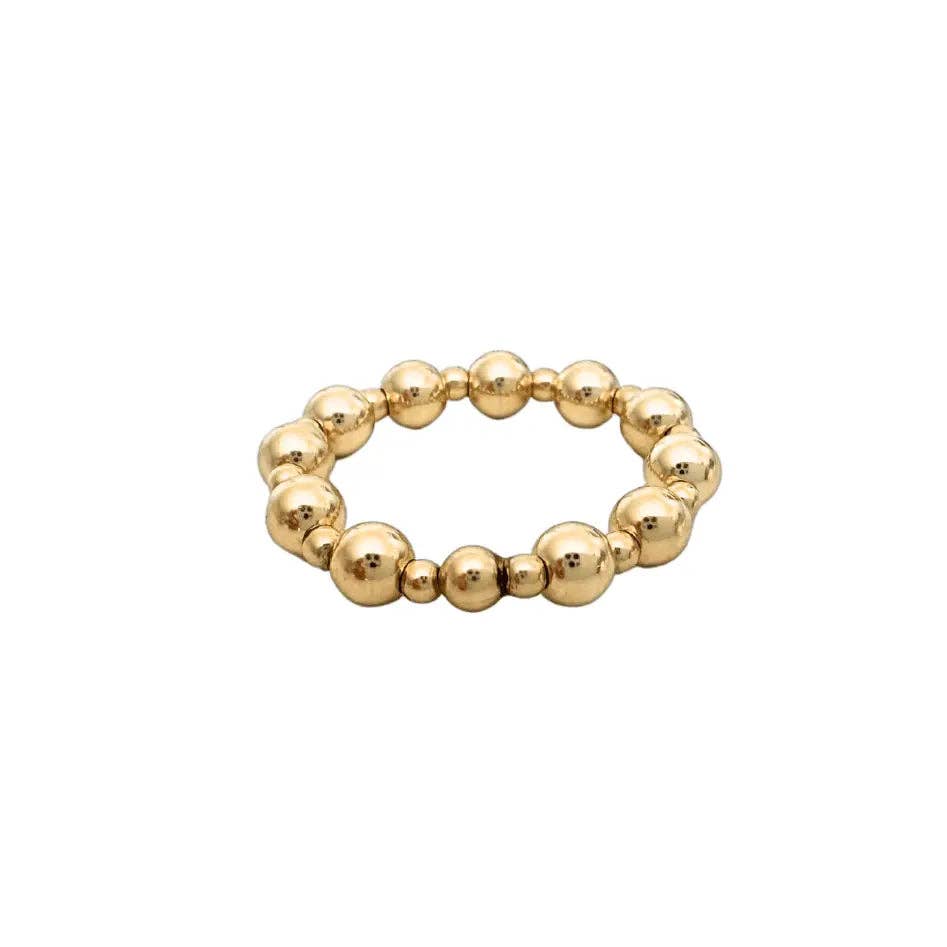 Gold filled 4mm and 2mm Waterproof Stretch Ring