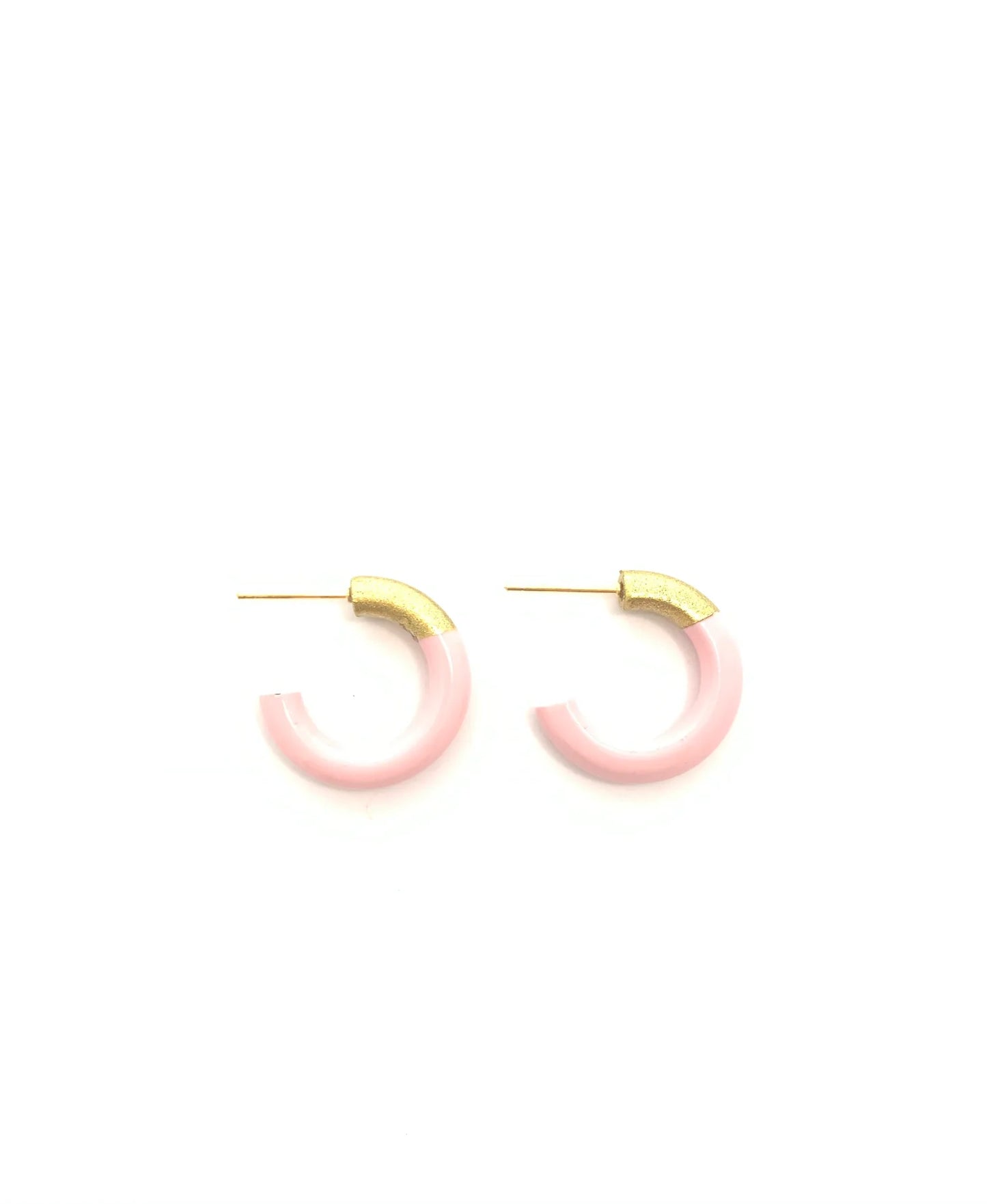 Liz Small Hoops - Baby Pink