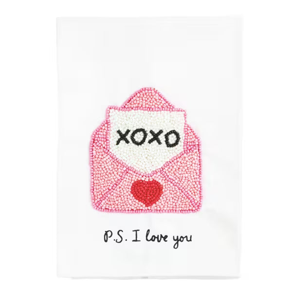 Valentine's Beaded Towel - XOXO