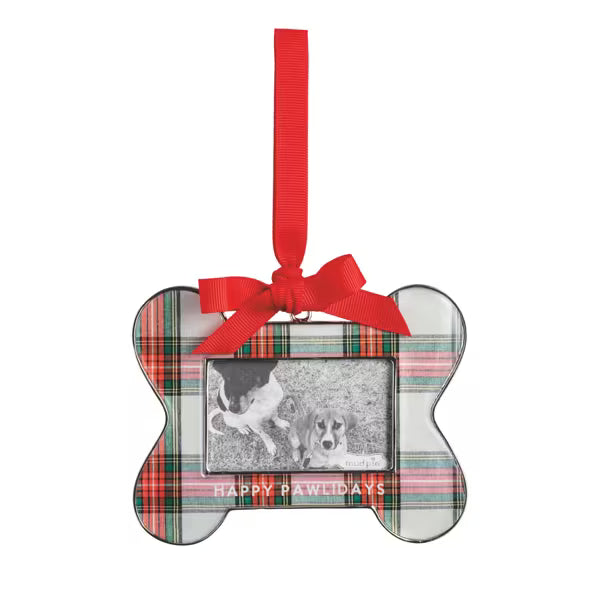 Happy Pawlidays Bone Frame Ornament