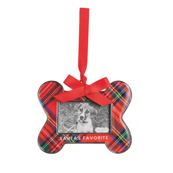Santa's Favorite Bone Frame Ornament