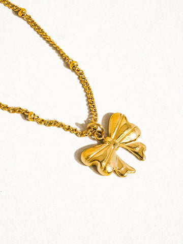 Alannah 18K Gold Non-Tarnish Bow Necklace