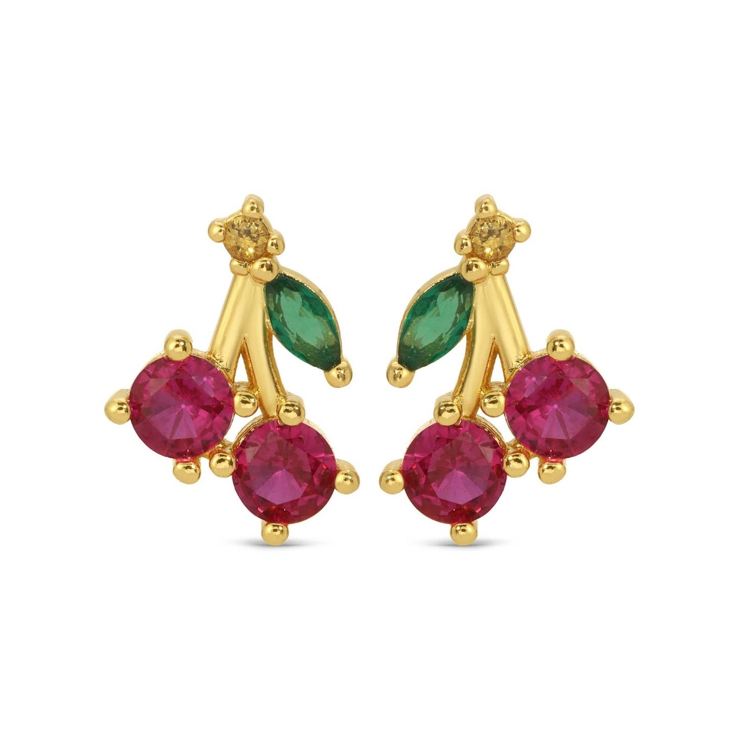 Cherry Studs On Velvet Gift Tag