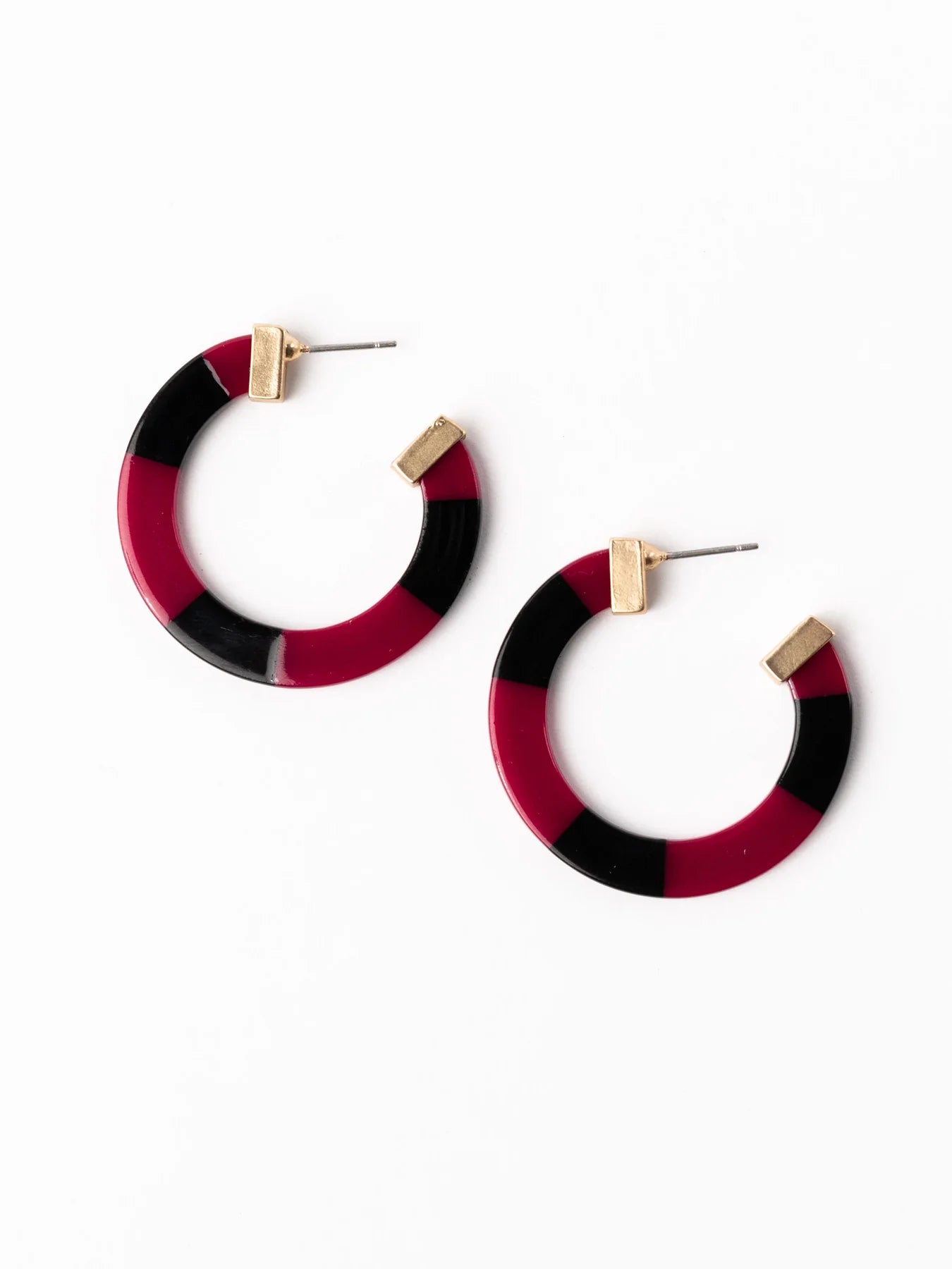 Melody Earrings | Garnet + Black