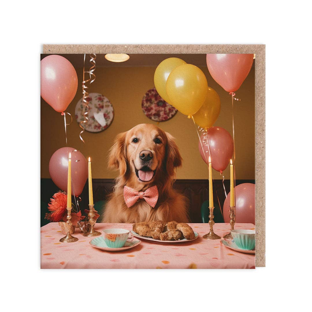 Golden Retriever Birthday Card