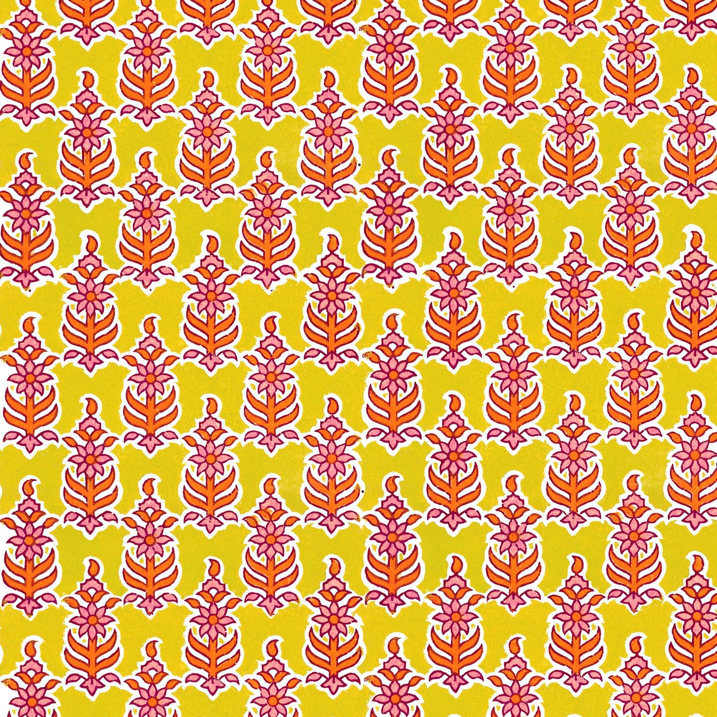 Prosecco Bottle Wrap - Yellow Leaf Blockprint