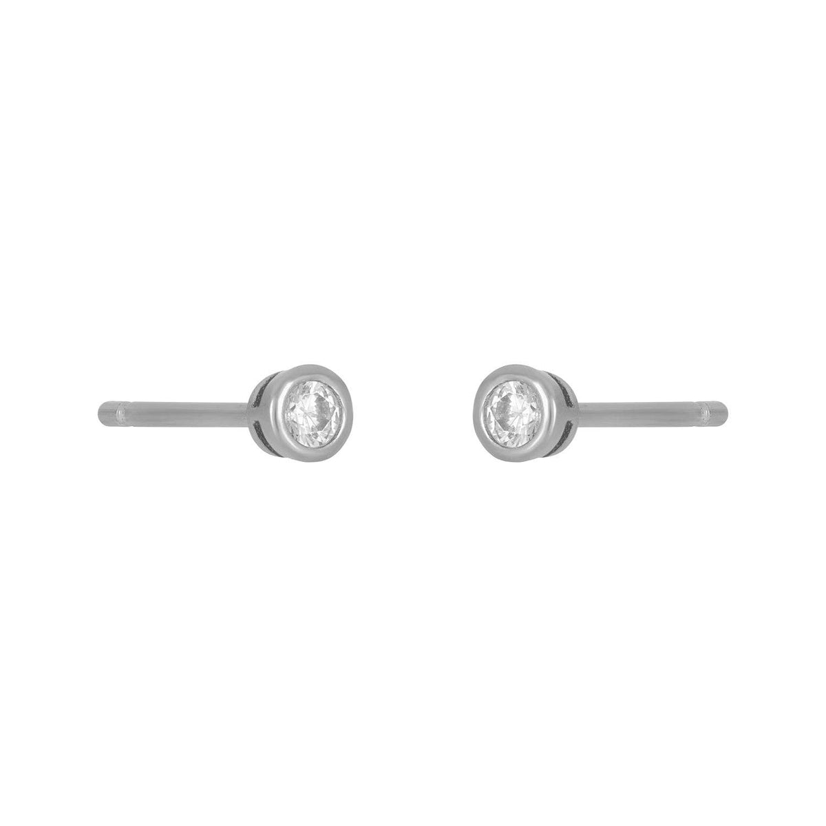 MARISOL BEZEL STUD 2MM: GOLD