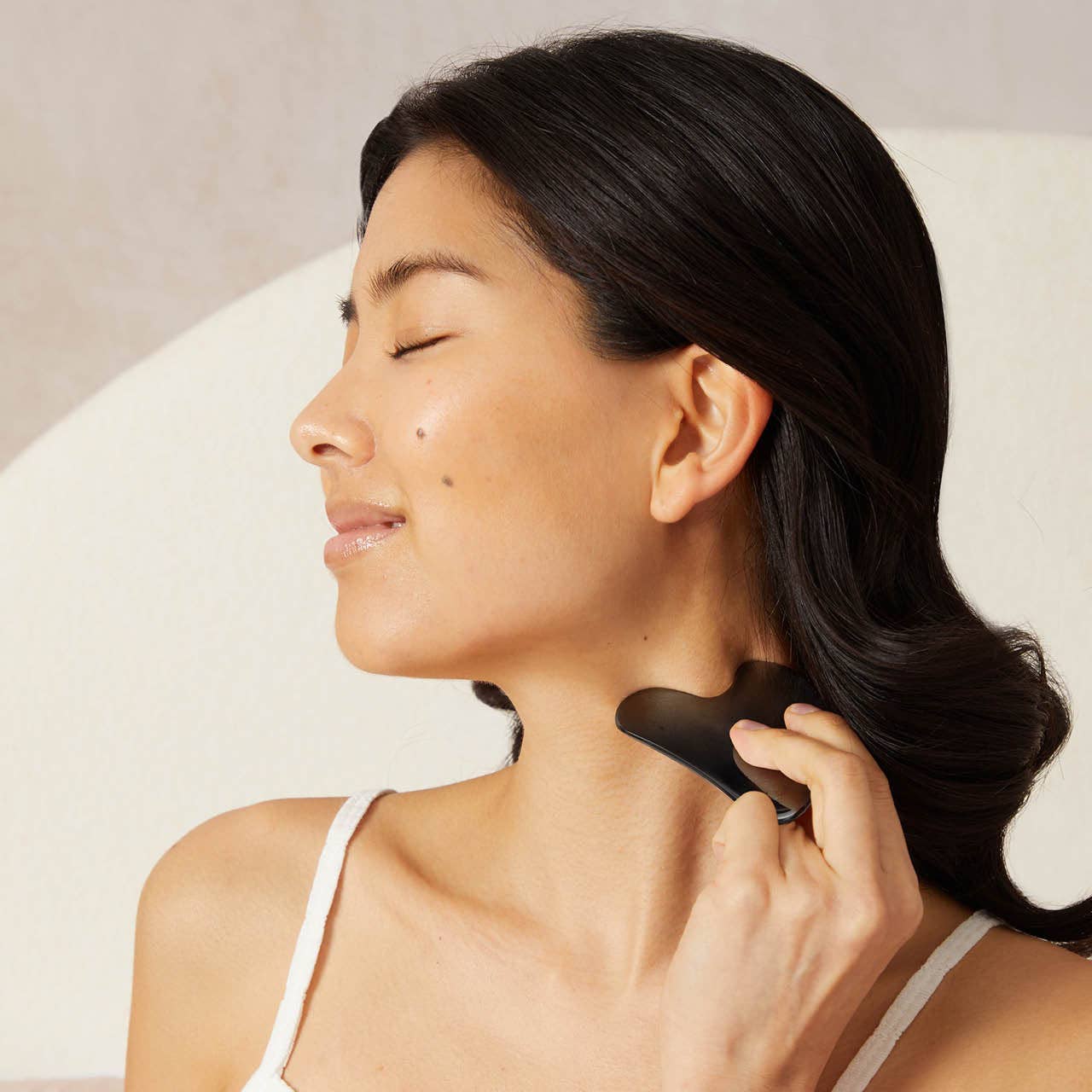 Stainless Steel Gua Sha - Matte Black