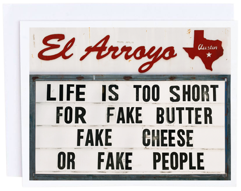 El Arroyo - Fake Cheese Card