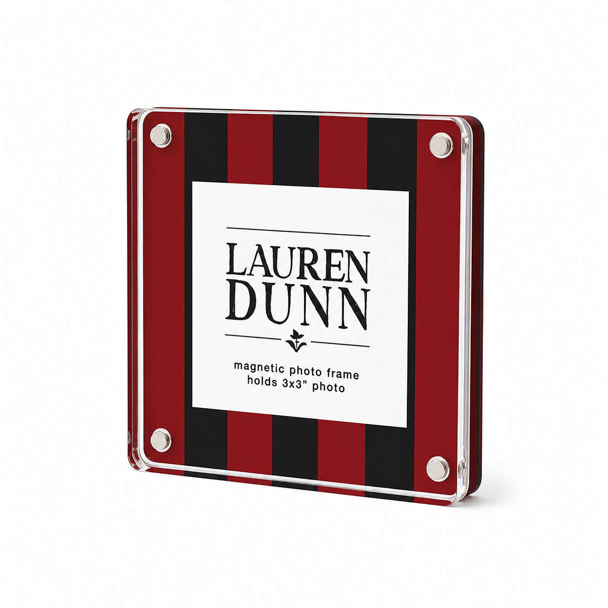 Garnet & Black Stripe Square Frame
