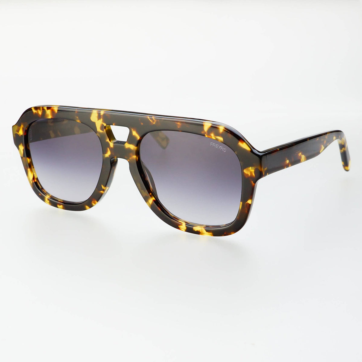 Voyager Aviator Sunglasses: Yellow tortoise