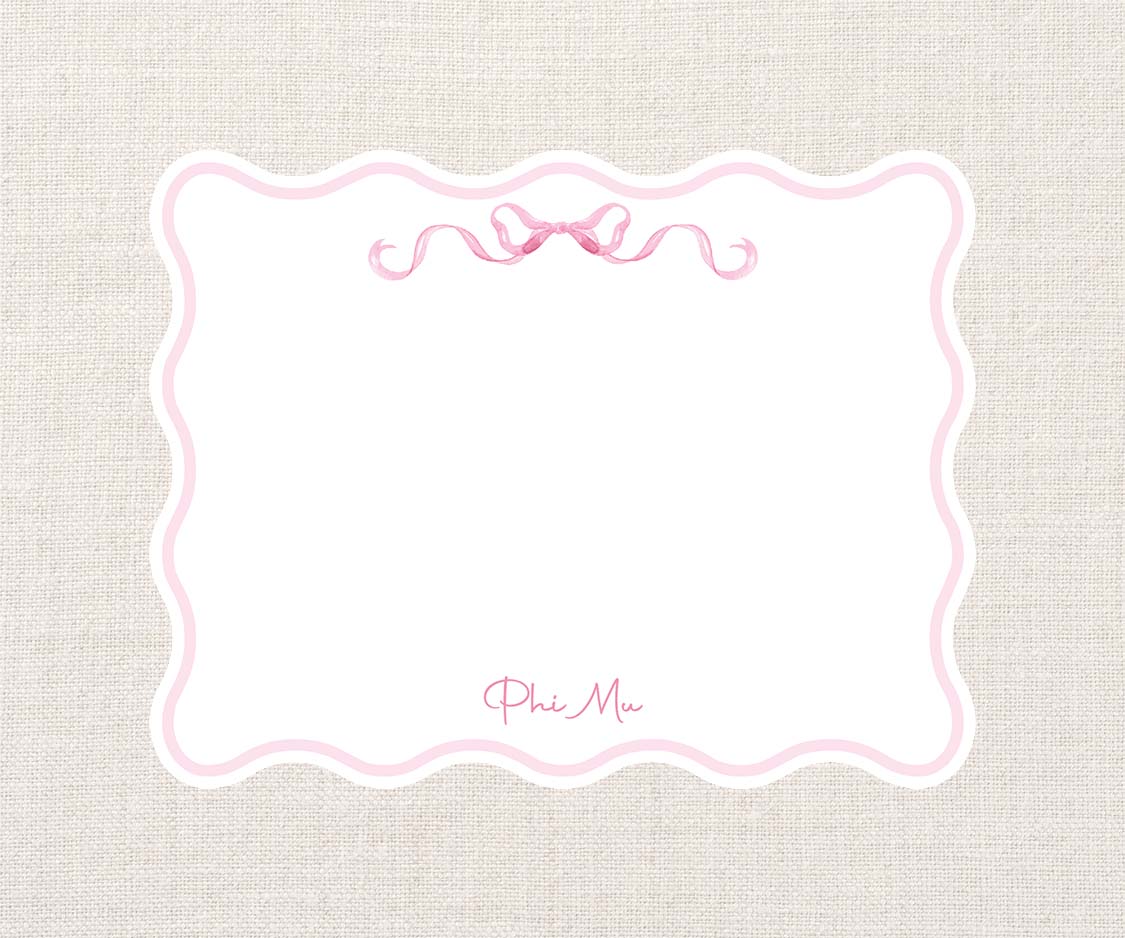Phi Mu Coquette Notecards