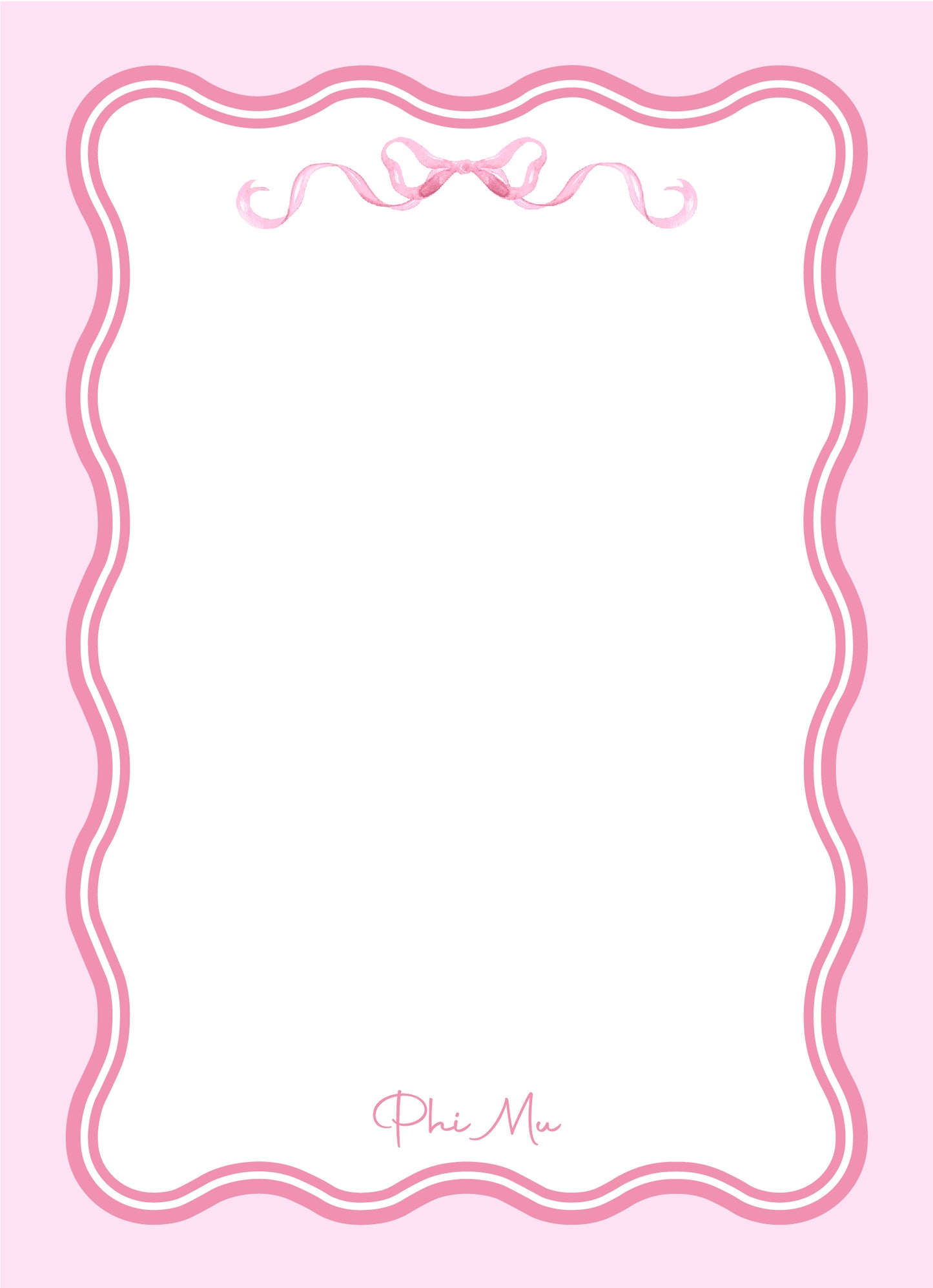 Phi Mu Coquette Notepad