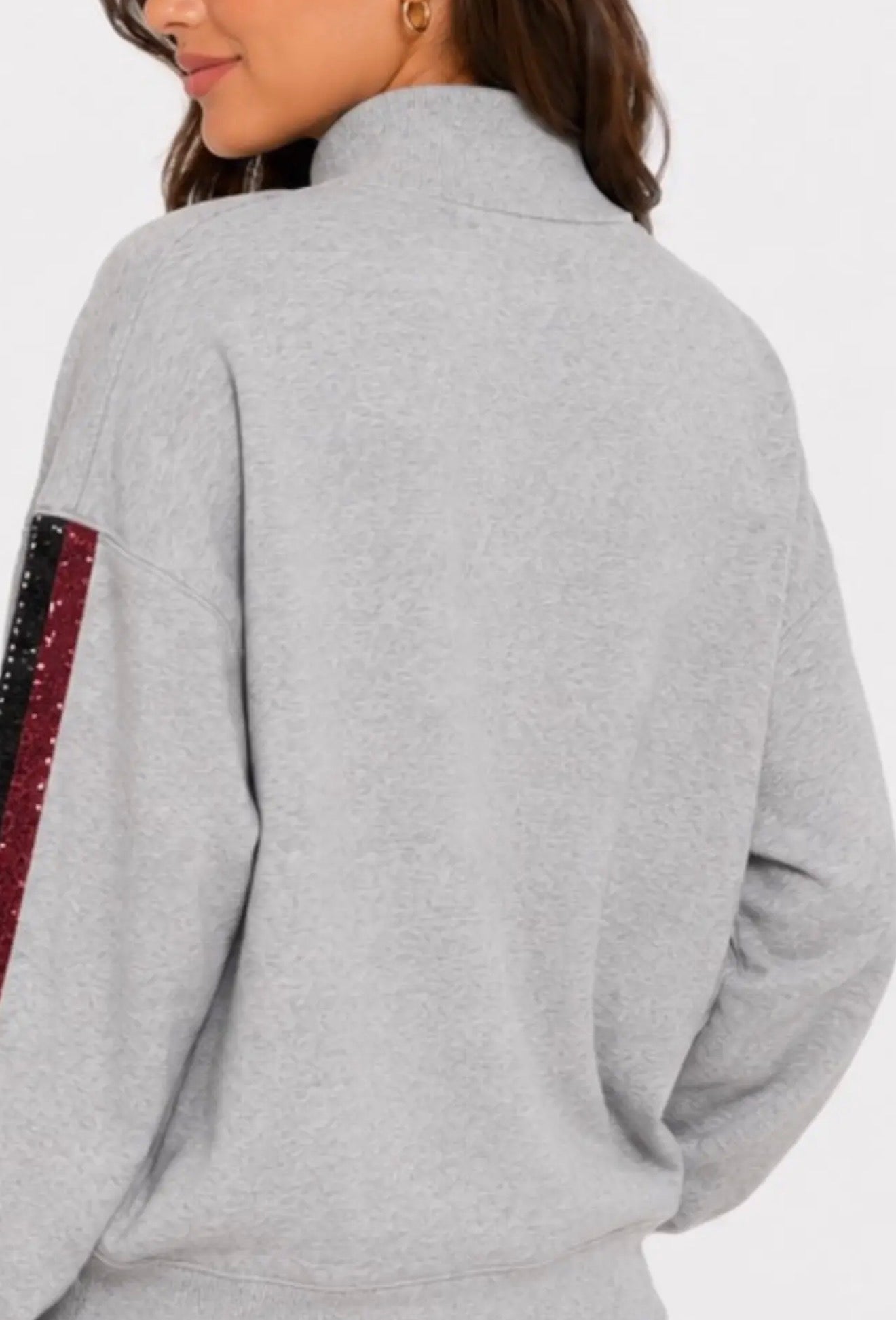 South Carolina Mock Neck Sequin Stripe