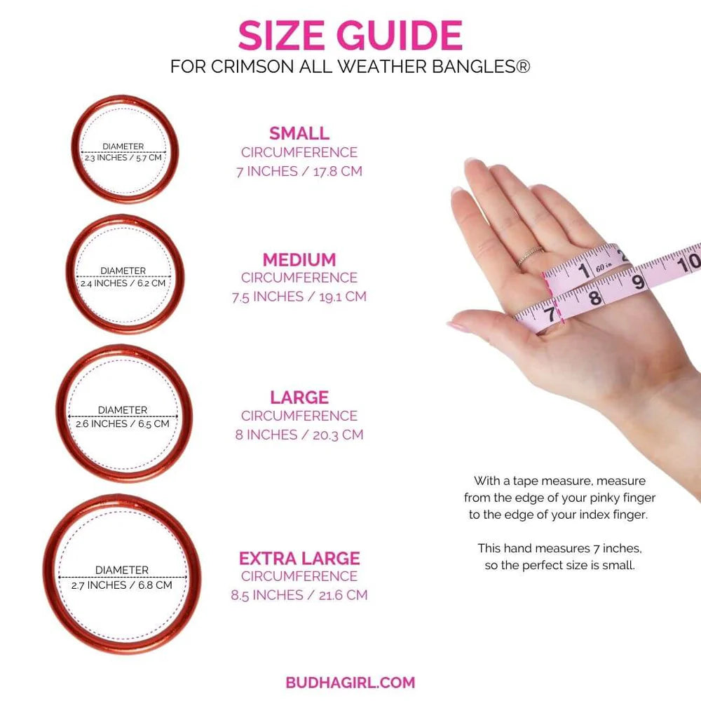 Crimson All Weather Bangles® (Set of 3) - Serenity Prayer