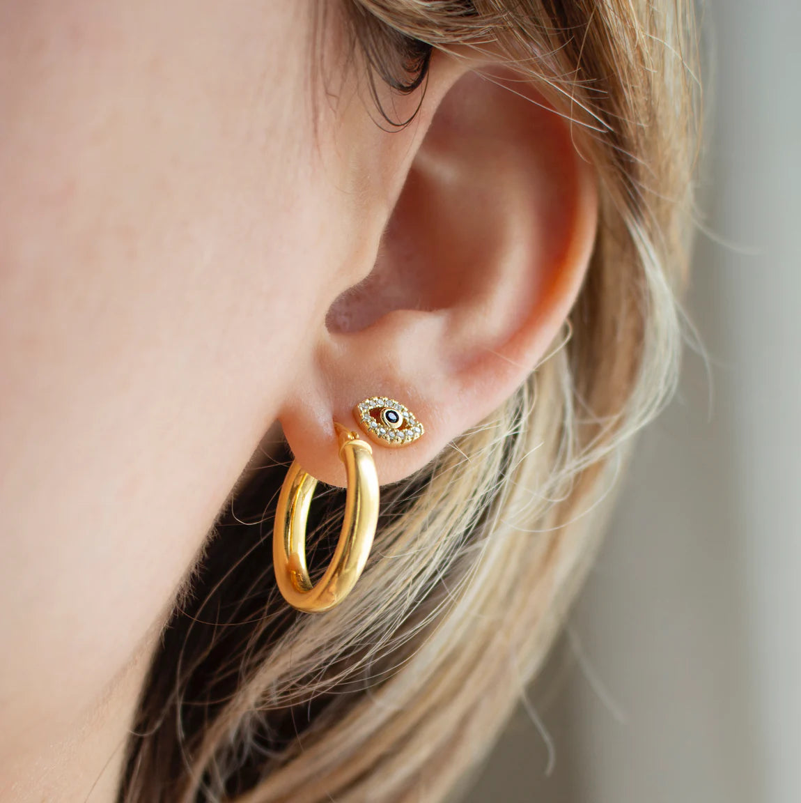 Evil Eye Studs - Gold