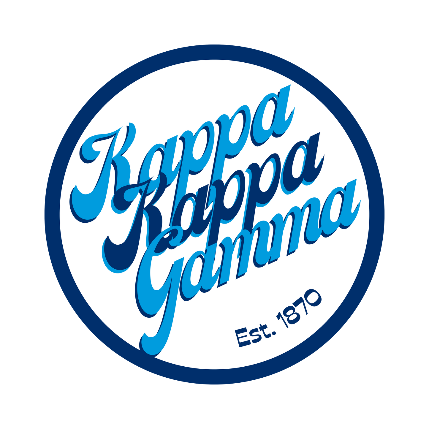 KKG Greek Retro Button