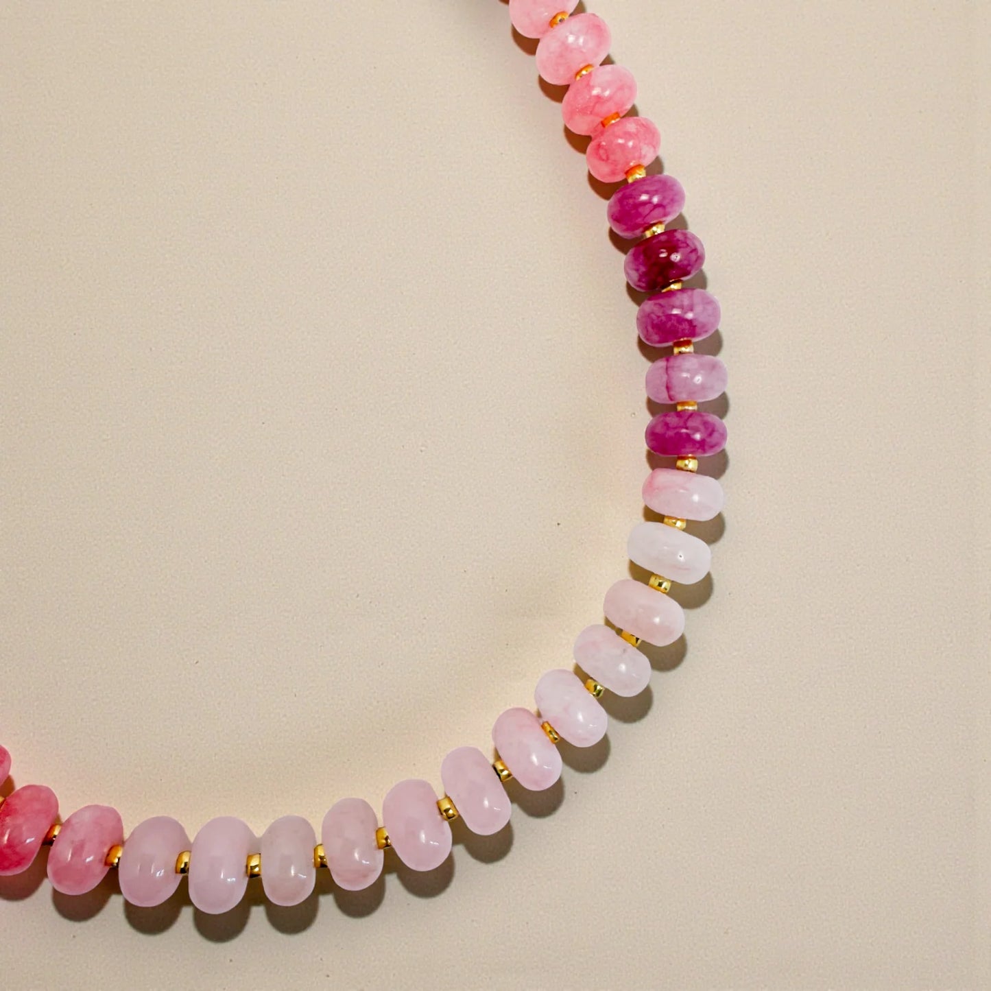 Bold Stone Necklace | Pink Quartz Ombre