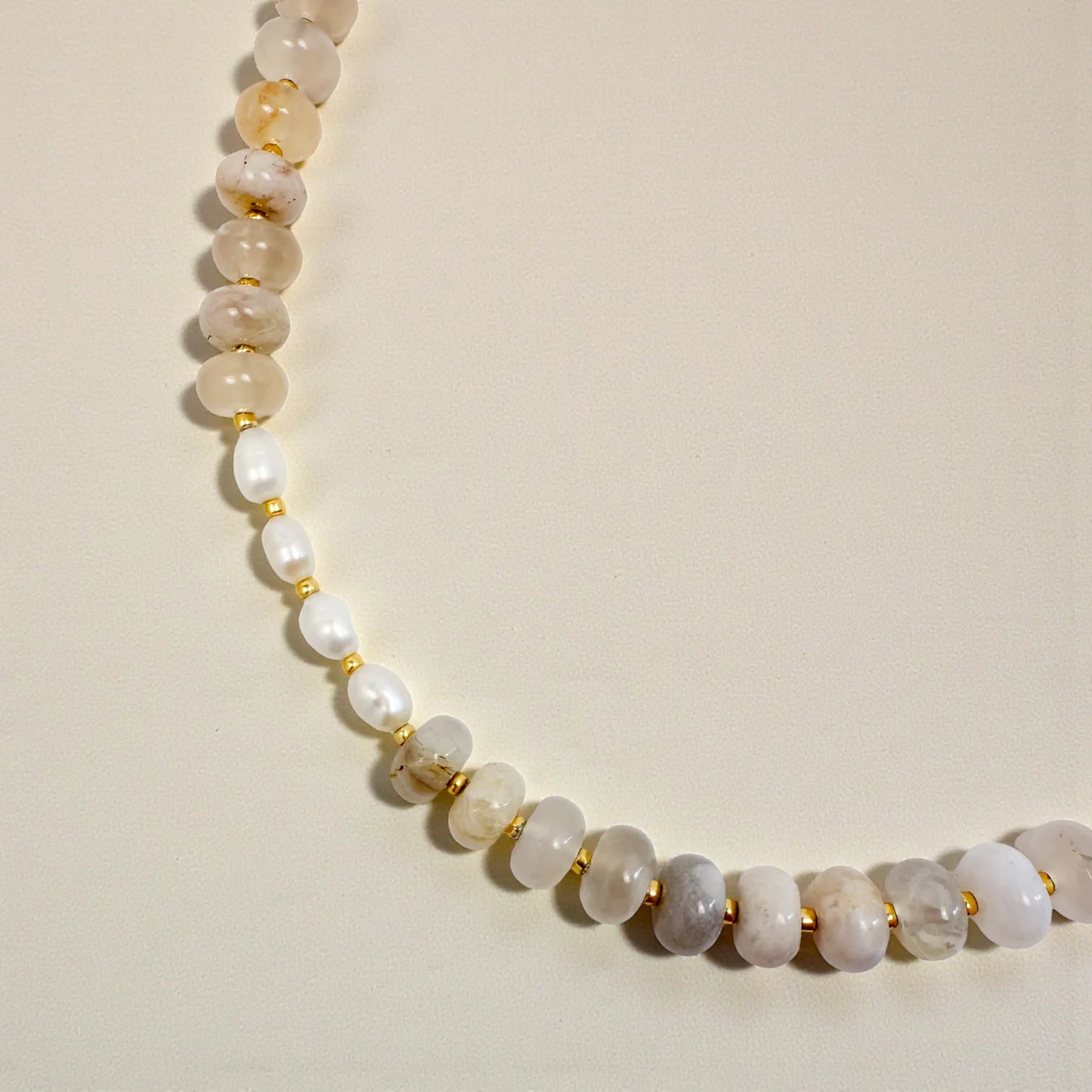 Bold Stone Necklace | Mist & Pearl