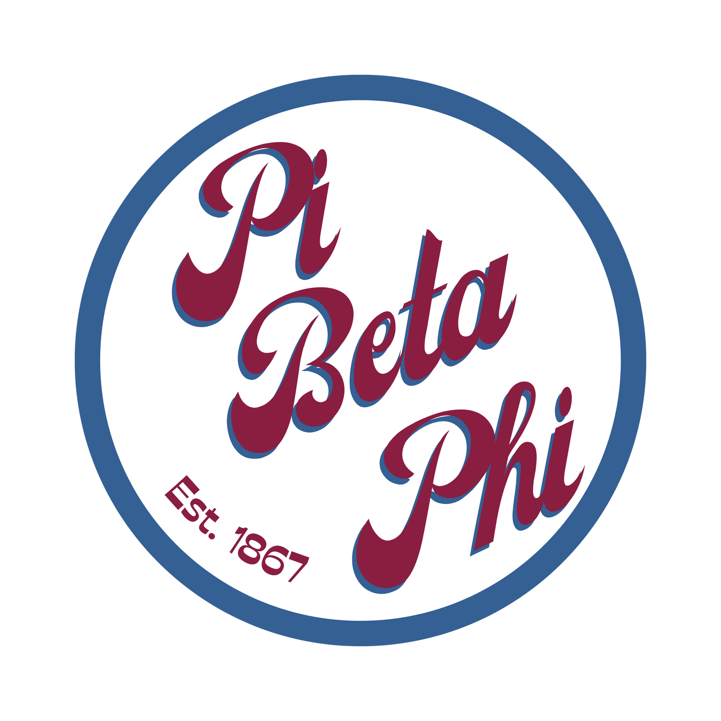 Pi Phi Greek Retro Button