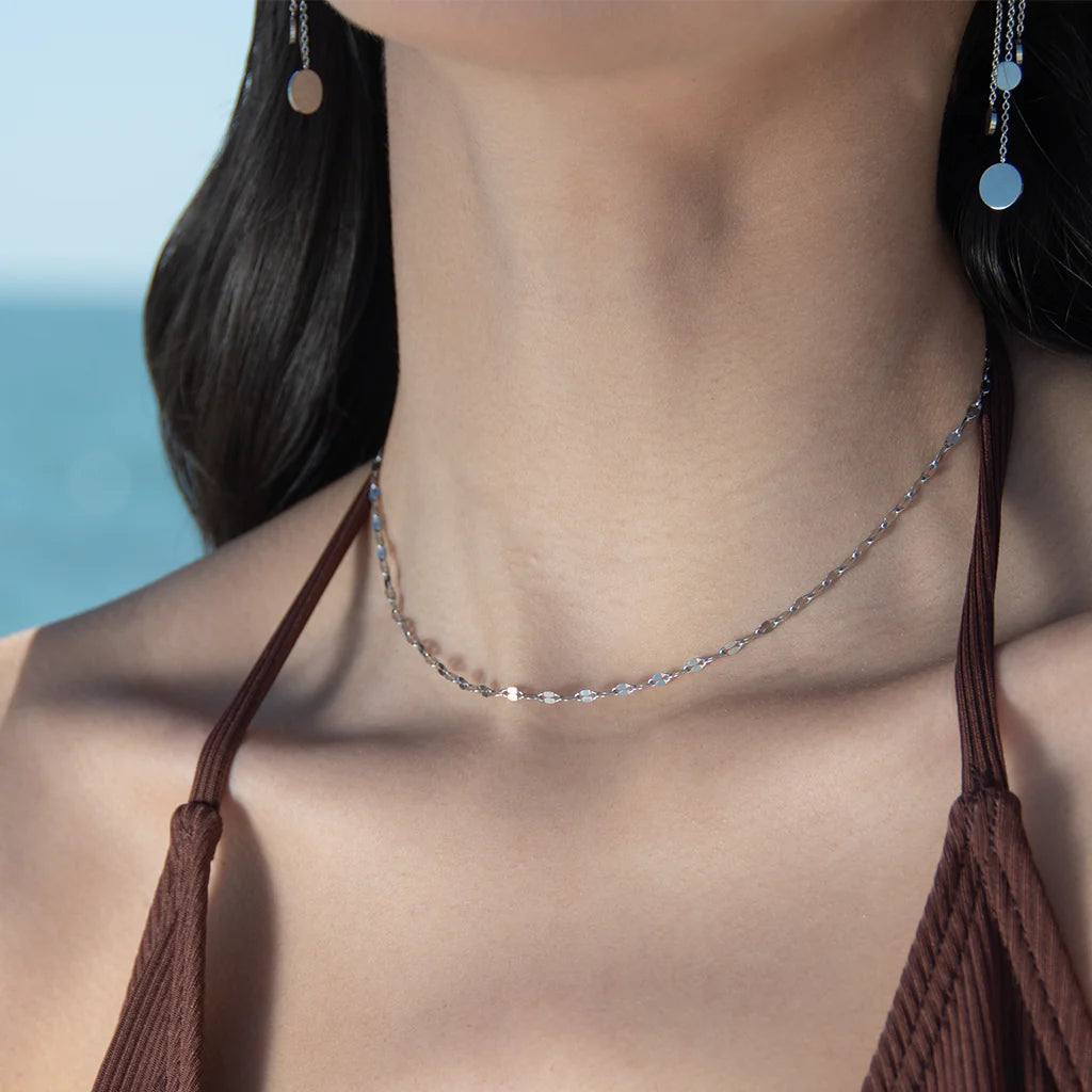 Ribbon in the Sky Necklace - Silver