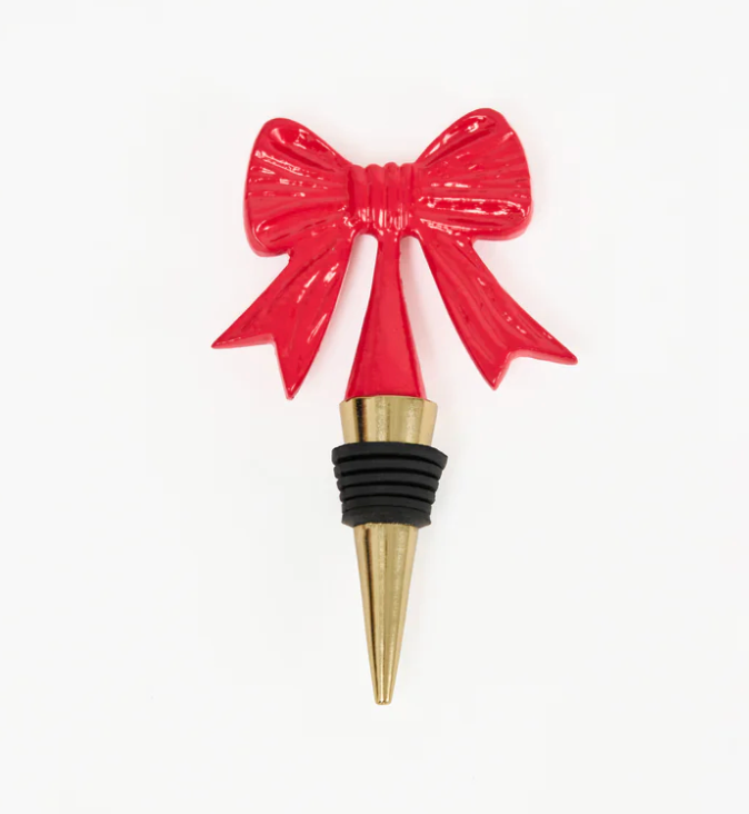 Red Bow Wine Stopper