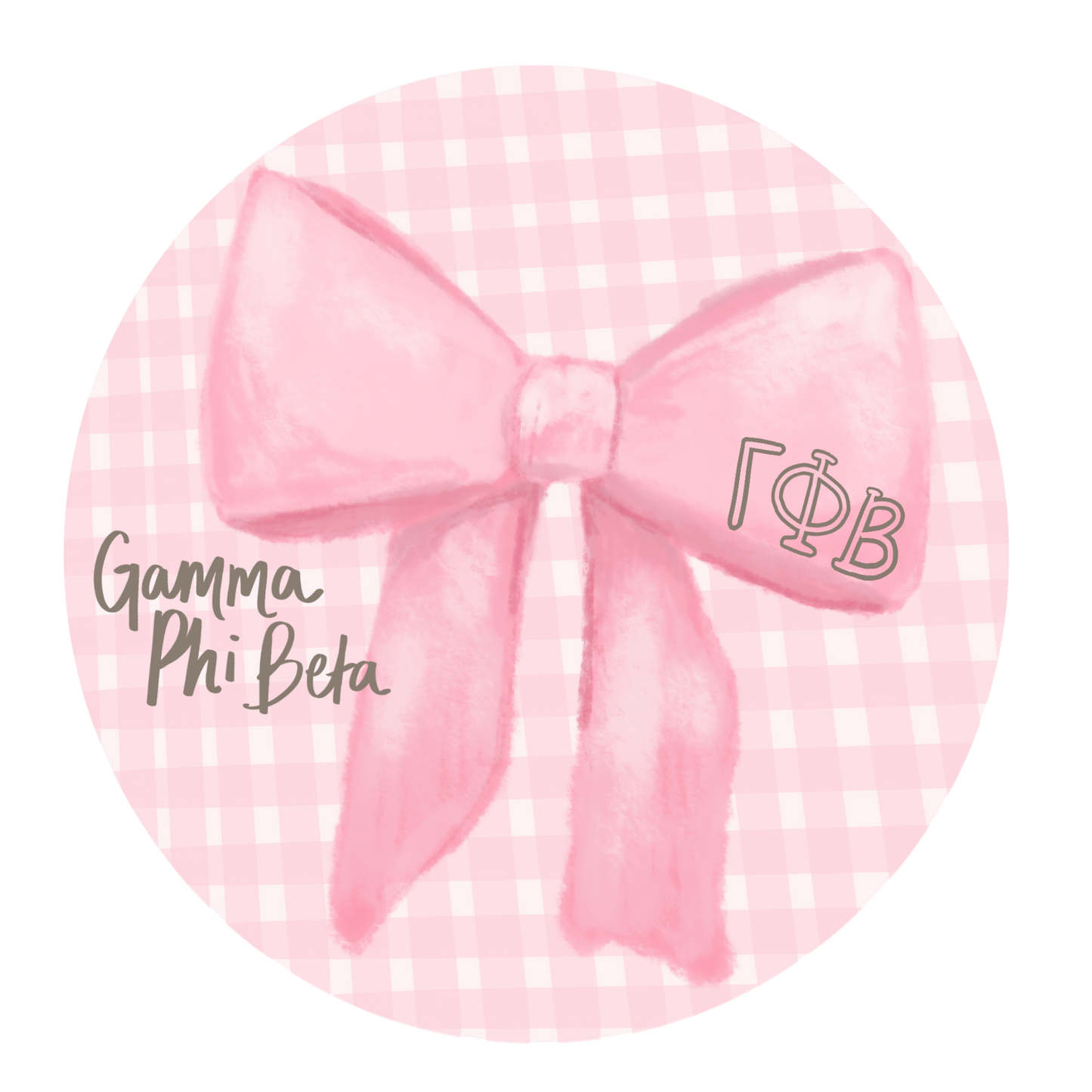 GPhi Greek Bow Button