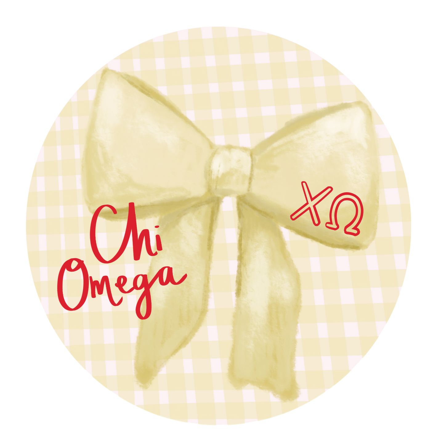 XO Greek Bow Button