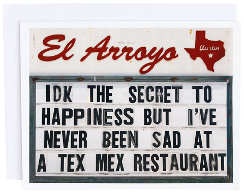 El Arroyo - Tex Mex Card
