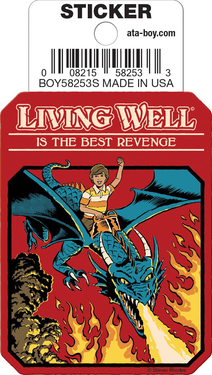 Steven Rhodes Living Well Sticker