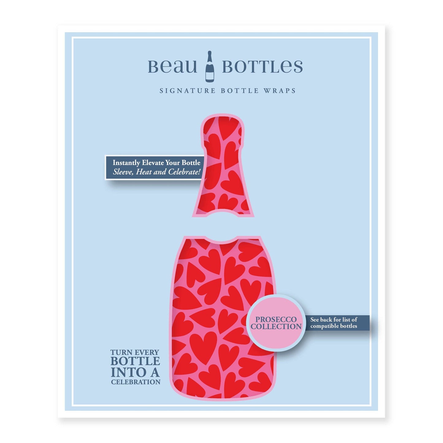 Beau Bottles Pop Hearts - Prosecco Collection