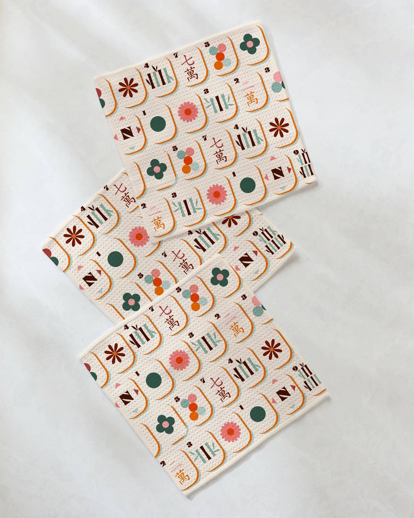 Cypress Tile Toss Dishcloth Set - Mahjong