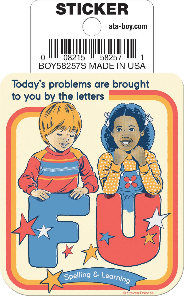 Steven Rhodes Today's Problems Sticker