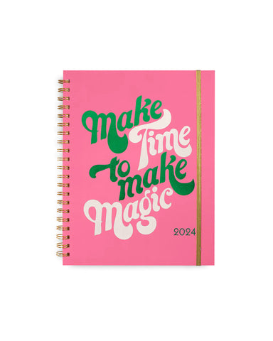 Make Time to Make Magic Large 12-Month Soft Cover Planner (2024)