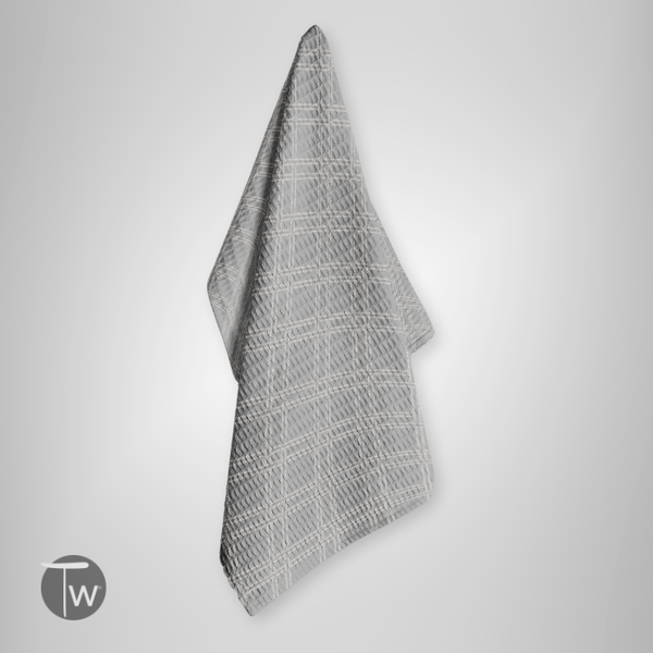 F-ity Plaid Illusion Tea Towel