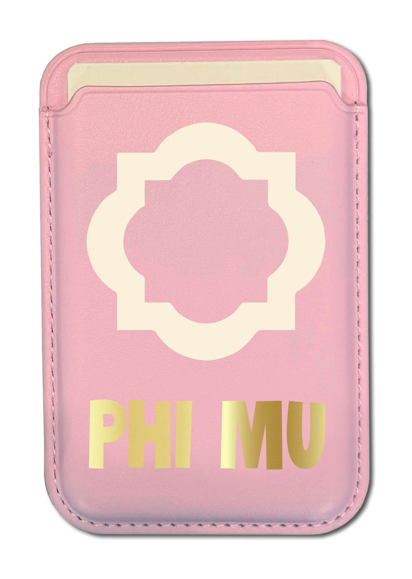 Phi Mu Mag Safe Cell Phone Wallet