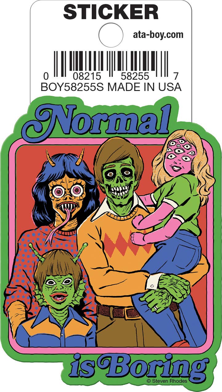 Steven Rhodes Normal is Boring Sticker