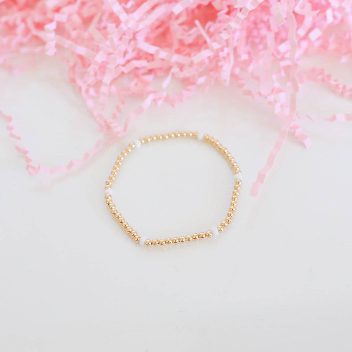 18K GF Poppi Bracelet in White