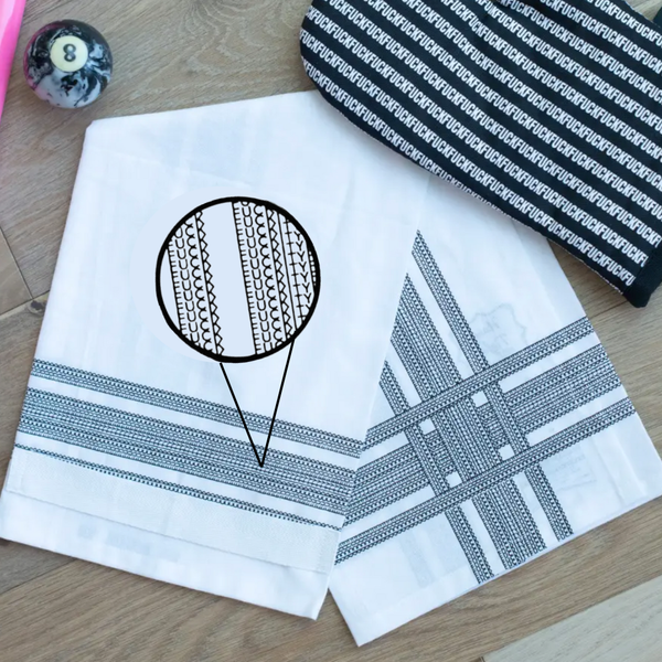 F-ity Stripe Illusion Tea Towel