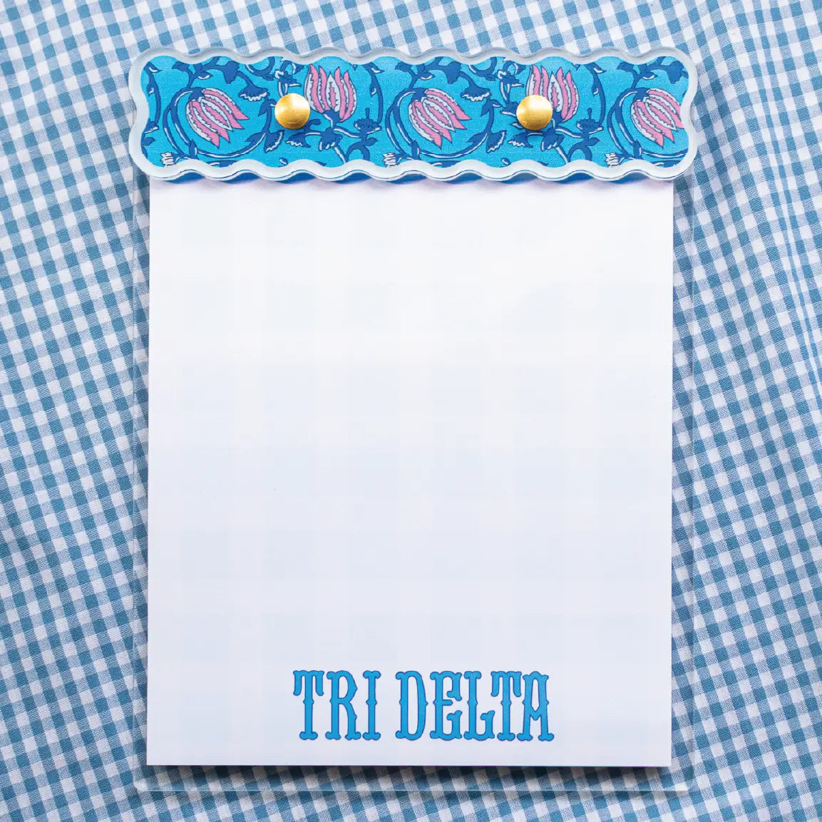 Block Print Notepad - Tri Delta