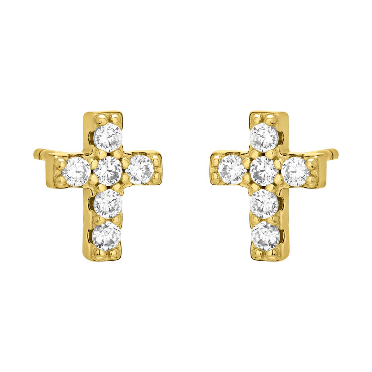 CROSS STUDS: SILVER