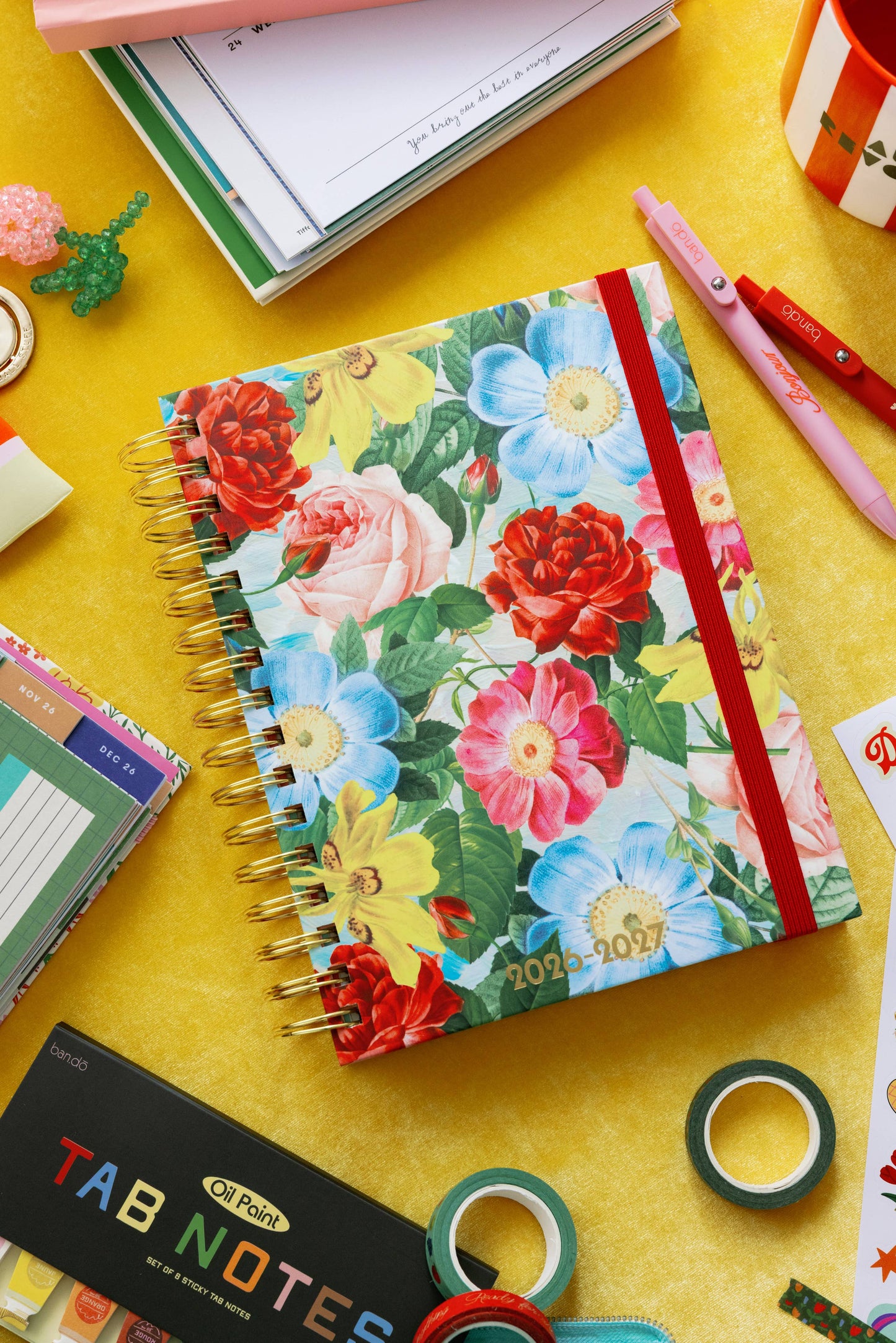17-Month Academic Planner - Medium Oil Paint Floral
