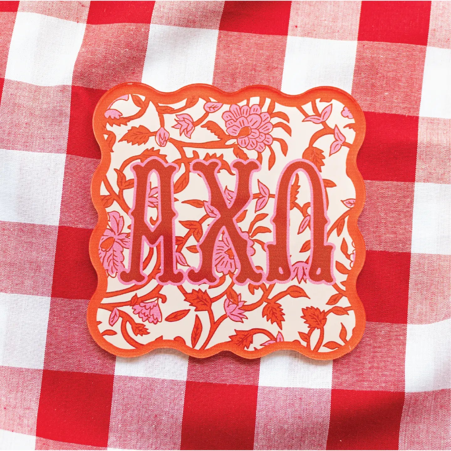 AXO Block Print Acrylic Coaster