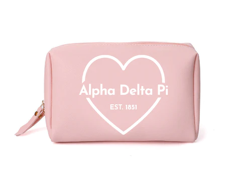 ADPi Heart Cosmetic Bag