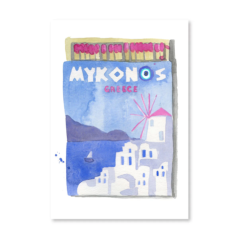 Mykonos Matchbook 5x7 Print