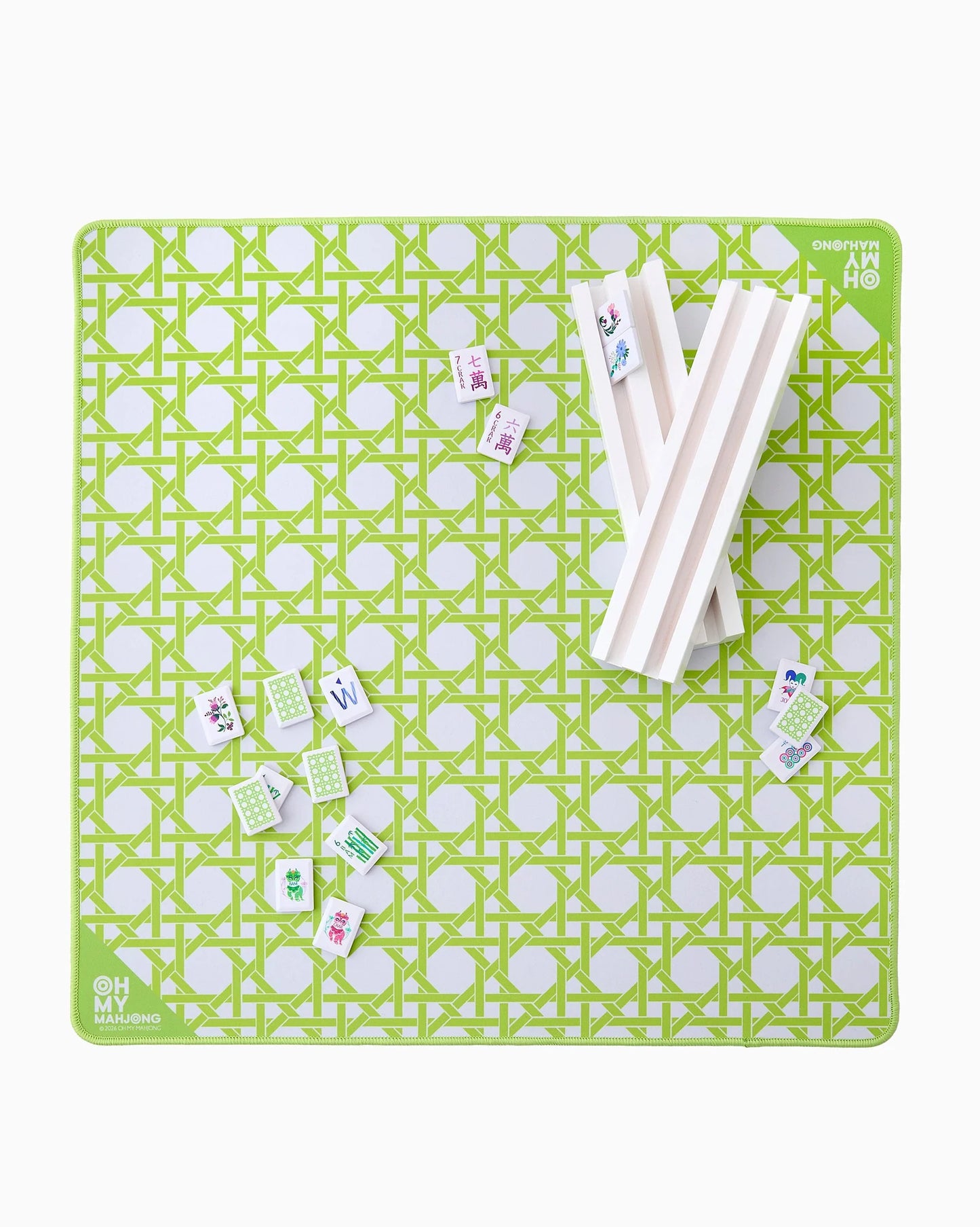 Mahjong Mat - Mini Green Cane