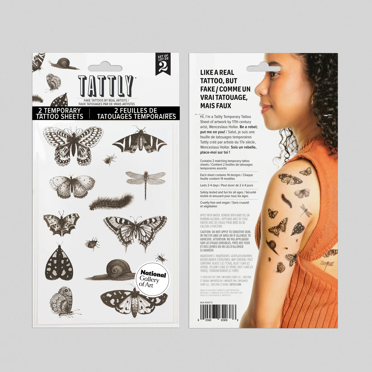 Insects Tattoo Sheet - Set of 2