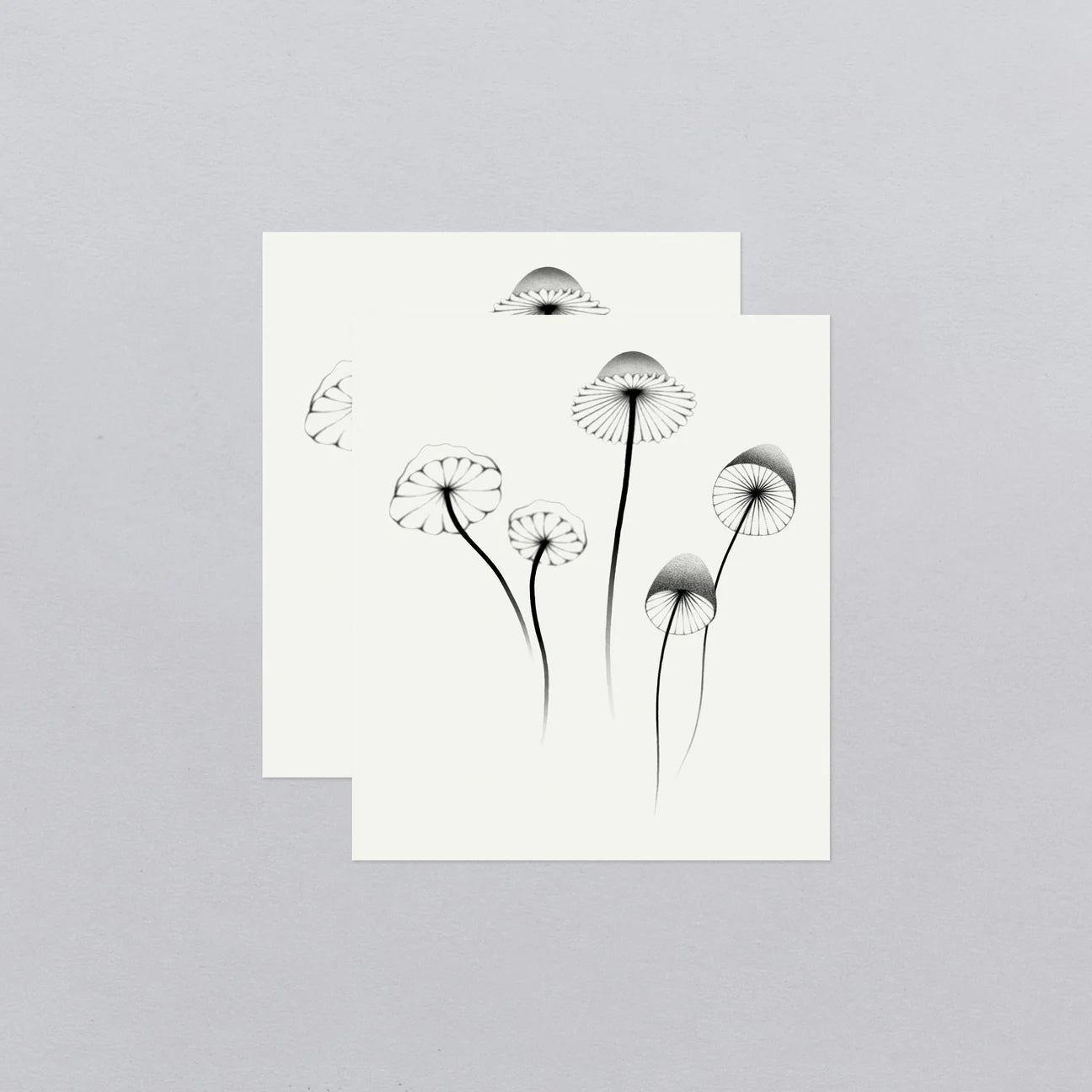 Mushrooms Tattoo - Set of 2